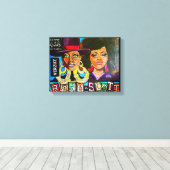 "Badu vs Scott" von Valencia Goodwin Leinwanddruck (Insitu (Holzboden))