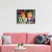 "Badu vs Scott" von Valencia Goodwin Leinwanddruck (Insitu (Wohnzimmer))