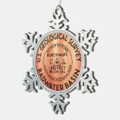 Badwater Basin Death Valley Nationalpark Beng Schneeflocken Zinn-Ornament (Rechts)