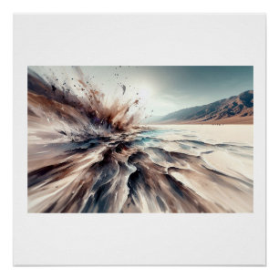 Badwater Basin im Death Valley, Poster