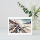 Badwater Basin im Death Valley,  Postkarte (Stehend Vorderseite)