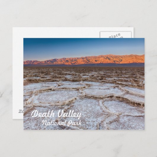 Badwater Salt Flat Sonnenaufgang im Todestal Postkarte (Vorne/Hinten)