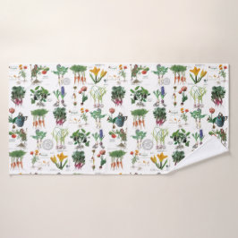 Badzeit nach Gartenarbeit. Badehandtuch