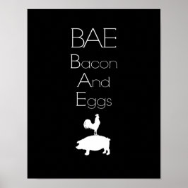 BAE 0 Bacon and Eggs Kitchen Poster