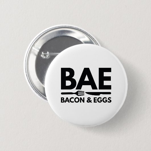 BAE Bacon und Eier Button (Vorne & Hinten)
