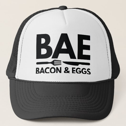 BAE Bacon und Eier Truckerkappe (Vorderseite)