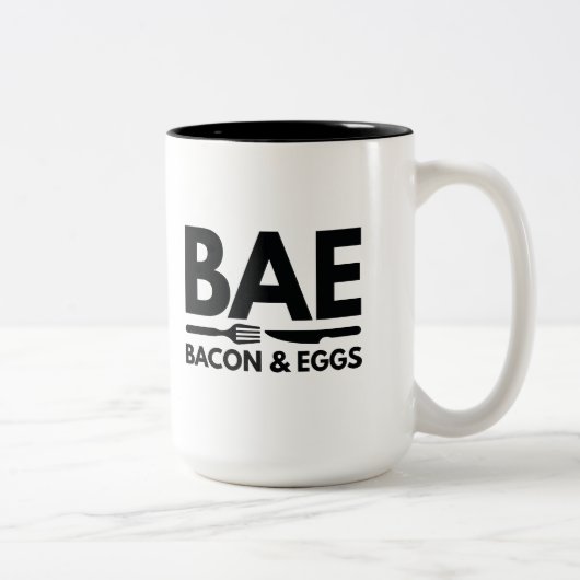 BAE Bacon und Eier Zweifarbige Tasse (Rechts)
