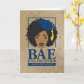 BAE Black and Educated Bachelor's Abschluss Karte (Gelbe Blume)