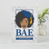 BAE Black and Educated Master's Degree Abschluss Einladung (Stehend Vorderseite)