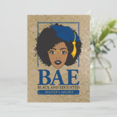 BAE Black and Educated Master's Degree Abschluss Einladung (Stehend Vorderseite)