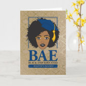 BAE Black and Educated Master's Degree Abschluss Karte (Gelbe Blume)