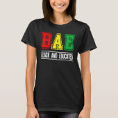 BAE Black And Educated Melanin African Black Histo T-Shirt (Vorderseite)