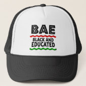 BAE Black und Educated Hat Truckerkappe (Vorderseite)