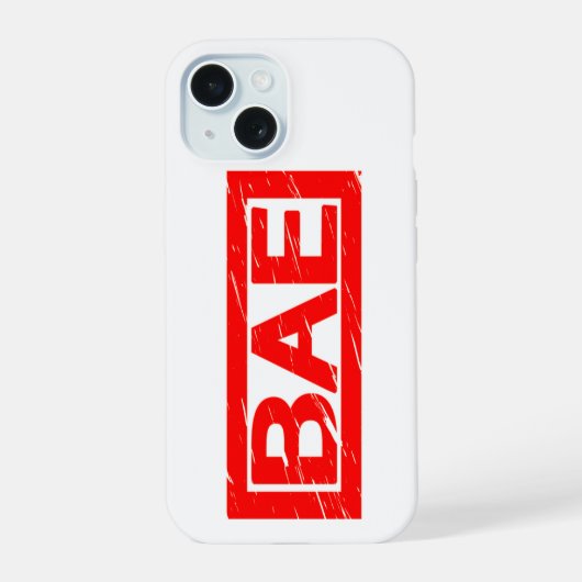 Bae-Briefmarke iPhone 15 Hülle (Rückseite)