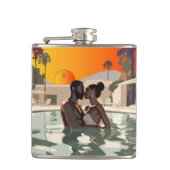 BAE-CATION #1 Vinyl-Wrapped Flask Flachmann (Vorderseite)