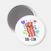 Bae-con Funny Bacon Pun Magnet (Vorderseite/Rückseite)