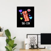Bae-con Funny Bacon Pun Poster (Heimbüro)