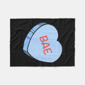 „Bae“ Conversation Hearts Valentinstag Fleecedecke (Vorderseite (Horizontal))