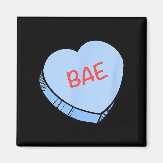 „bae“ Conversation Hearts Valentinstag  Magnet (Vorne)