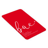 Bae Definition Elegantes Script Liebe Herz Magnet (Rechte Seite)