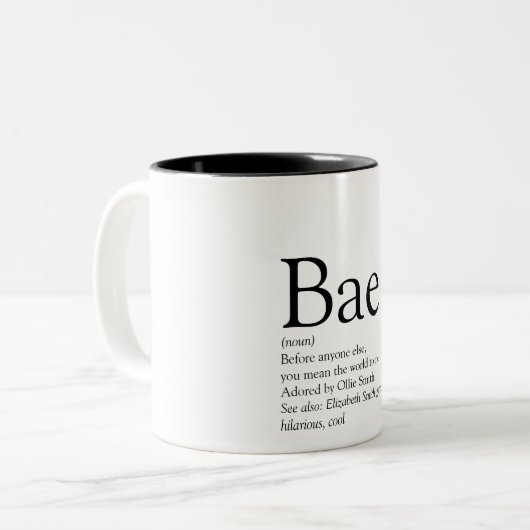 Bae Definition Girlfriend Zweifarbige Tasse (Vorderseite Links)