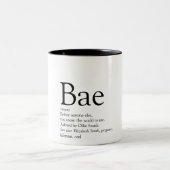 Bae Definition Girlfriend Zweifarbige Tasse (Mittel)