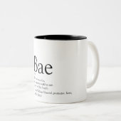 Bae Definition Husband Ehefrau Boyfriend Girlfrien Zweifarbige Tasse (VorderseiteRechts)