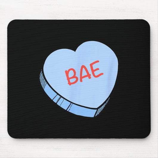 „Bae“-Gesprächsherzen Valentinstag Mousepad (Vorne)