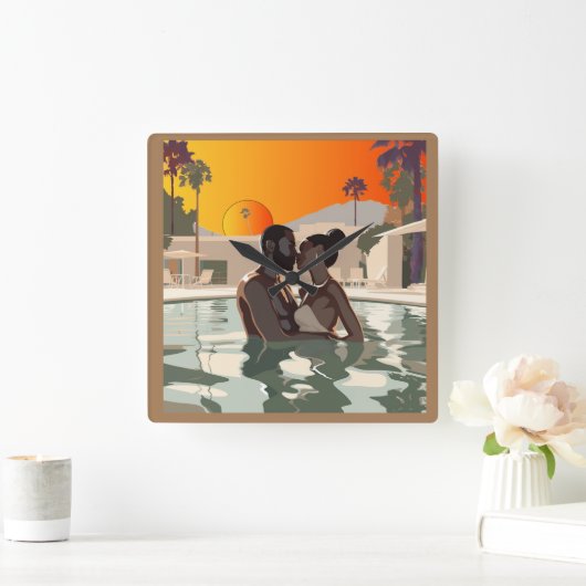 BAE - KLAGE 1: Wall Clock Quadratische Wanduhr (Zuhause)