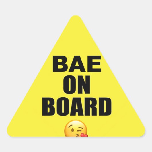 Bae on Board Sticker (Parody on Baby on Board) (Vorderseite)