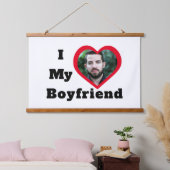 Bae Personalisiertes benutzerdefiniertes Foto I Li Wandteppich Mit Holzrahmen (Schlafzimmer)