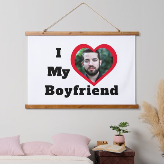 Bae Personalisiertes benutzerdefiniertes Foto I Li Wandteppich Mit Holzrahmen (Schlafzimmer)
