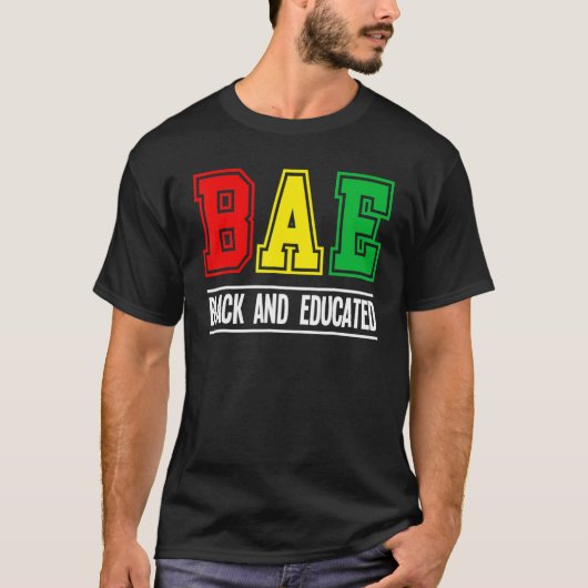 BAE Schwarz Und Gebildet Melanin Afrikanisch Schwa T-Shirt (Vorderseite)