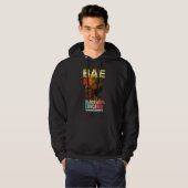BAE Schwarz und gebildet Schwarze Geschichtskönigi Hoodie (Vorne ganz)