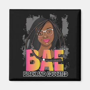 BAE Schwarz und Gebildet Vintage Black Lives Matte Magnet