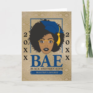 BAE: Schwarze und ausgebildete Master-Abschluss-Ka Dankeskarte