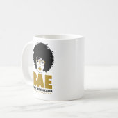 BAE: Schwarze und gebildete schwarze Frau Kaffeetasse (Vorderseite Links)