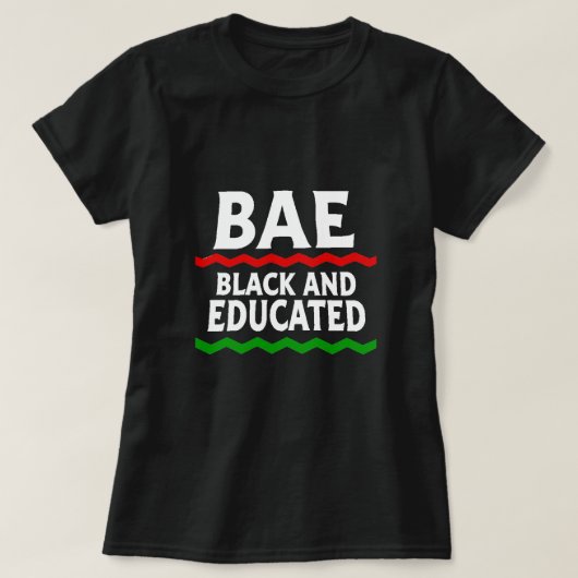 BAE schwarzer und gebildeter T - Shirt (Design vorne)