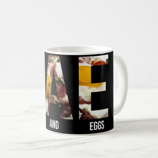BAE Speck und Eier Kaffeetasse (VorderseiteRechts)