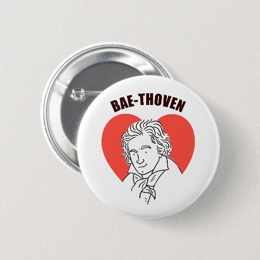 Bae-Thove Classical Music Pun Button Button (Vorne & Hinten)