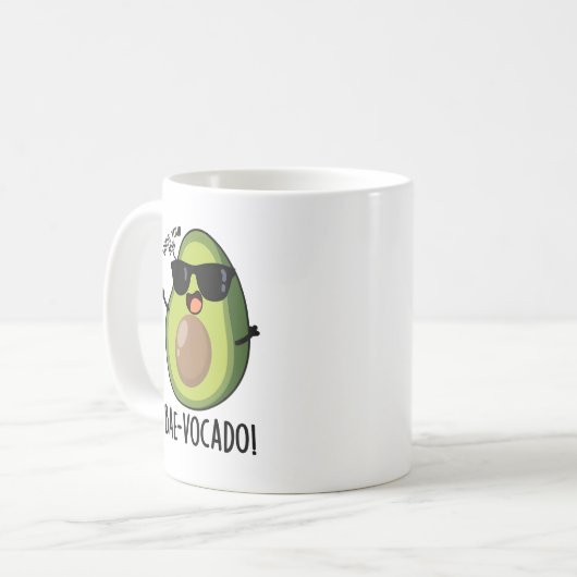 Bae-vocado Funny Avocado Pun Kaffeetasse (Vorderseite Links)