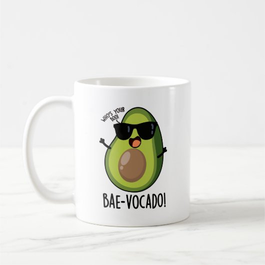 Bae-vocado Funny Avocado Pun Kaffeetasse (Links)