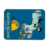 Baffin Island Map Kanada Reiseplakat Magnet (Horizontal)