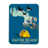 Baffin Island Map Kanada Reiseplakat Magnet (Vertikal)