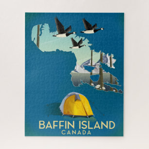 Baffin Island Map Kanada Reiseplakat Puzzle