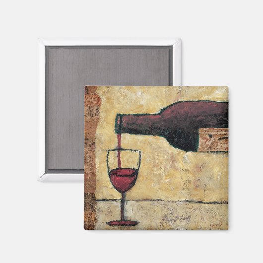 BAG04 Roter Wein.tif Magnet (Vorderseite/Rückseite)