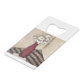 BAG05 rotes Vase.tif Geldbeutel Flaschenöffner (Vorderseite Schrägansicht)