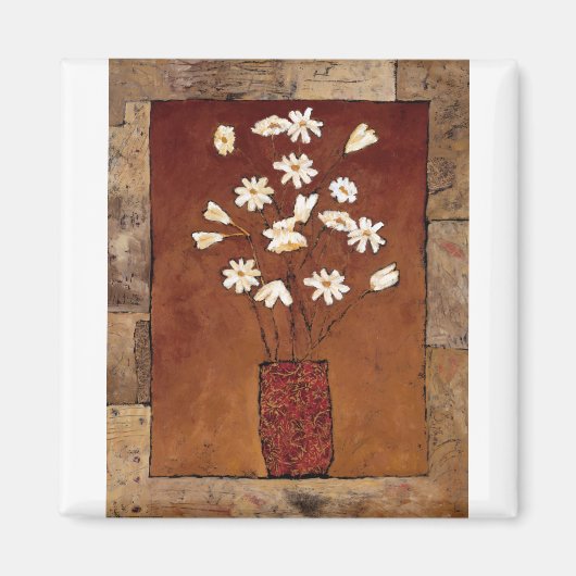 BAG12 Weiße Blume.tif Magnet (Vorne)