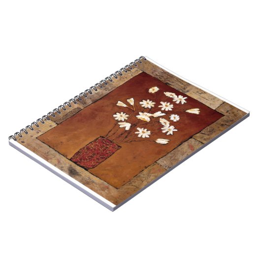 BAG12 weißes Flowers.tif Notizblock (Linke Seite)