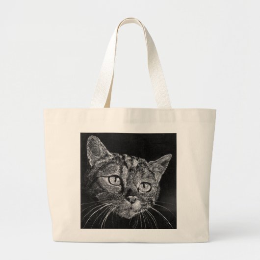 Bag Art Cat Face Jumbo Stoffbeutel (Vorne)